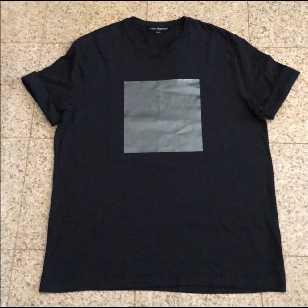 Neil Barrett 2018 metallic t shirt.